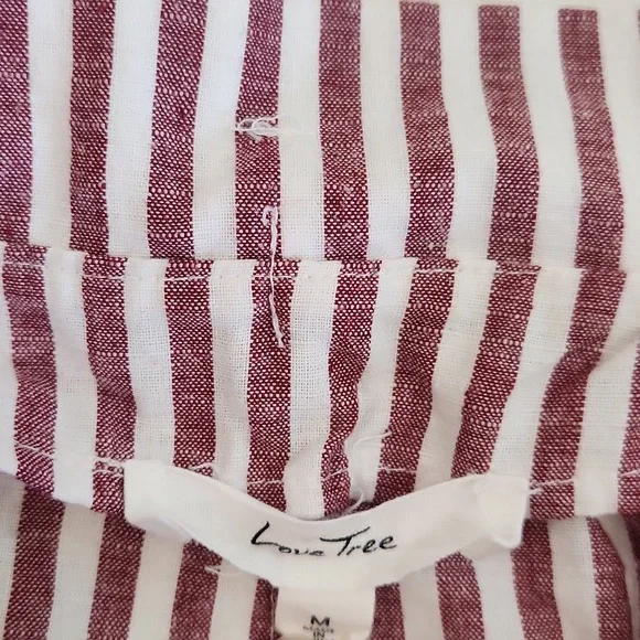 Love Tree Striped Paper Bag Shorts. Size M - Picture 5 of 10